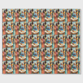 Heilige Nacht Kerstfeest Cadeaupapier (Vlak)