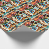 Heilige Nacht Kerstfeest Cadeaupapier (Hoek)