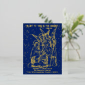 Heilige Nacht Kerstmis Geboorte Scène Bijbel Verse Folie Feestdagen Briefkaart (Staand Voorkant)