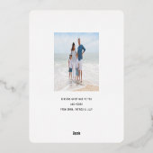 Heilige Nacht Kerstmis Kerstmis Folie Feestdagenkaart (Achterkant)