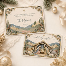 Heilige Nacht Kerststal 3D Papieren Kerstkaart