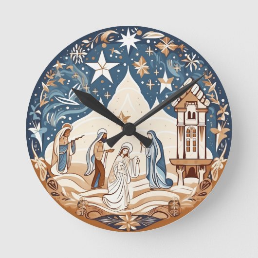 Heilige Nacht - Kerststal Ronde Klok (Voorkant)