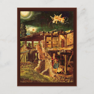 Heilige nacht (nativiteit) door Altdorfer, Albrech Briefkaart