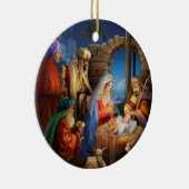 Heilige nacht, nativiteitsscène keramisch ornament (Rechts)