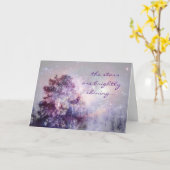 Heilige Nachtsterren Snowy Tree-kerstKaart Kaart (Gele Bloem)