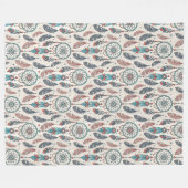 Heilige Native Textile Tijdloze Tribal Dreamcatche Fleece Deken (Voorkant (Horizontaal))