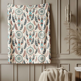 Heilige Native Textile Tijdloze Tribal Dreamcatche Fleece Deken