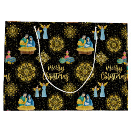 Heilige Nativiteit Mary Joseph Jesus Golden Star Groot Cadeauzakje