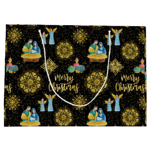 Heilige Nativiteit Mary Joseph Jesus Golden Star Groot Cadeauzakje