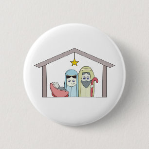 Heilige Nativiteit Ronde Button 5,7 Cm