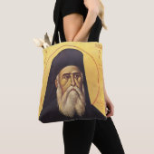 Heilige Nectarios van Aegina Orthodoxe Icoon Tote Bag (Dichtbij)