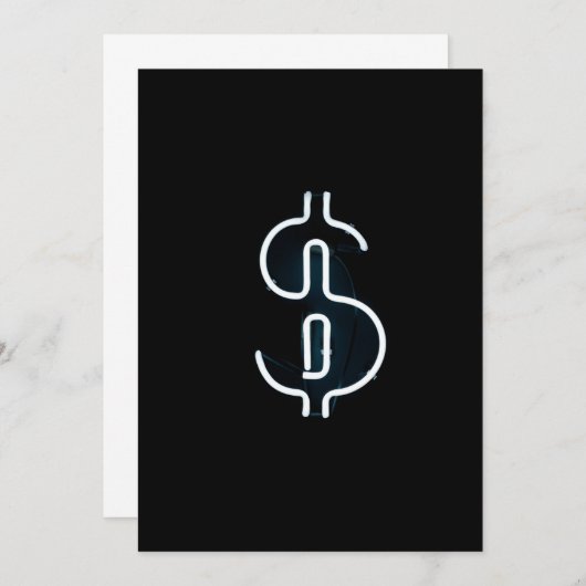 Heilige neondollar bedankkaart (Voorkant / Achterkant)