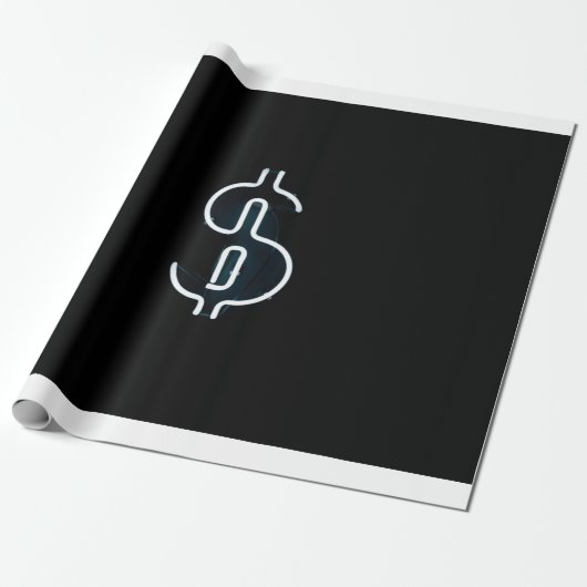 Heilige neondollar cadeaupapier (Uitgerold)