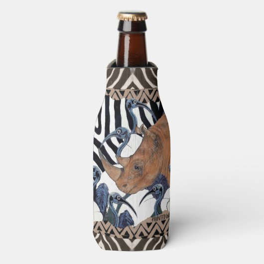 Heilige Neushoorn Flesjeskoeler (Fles Voorkant)