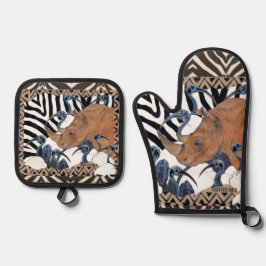 Heilige Neushoorn Ovenwant & Pannenlap Set