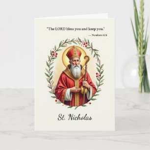Heilige Nicolaas Gods vrede en zegeningen Kaart