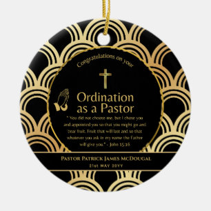 Heilige Nieuw Gewijde Pastor Bijbel Verse Custom Keramisch Ornament