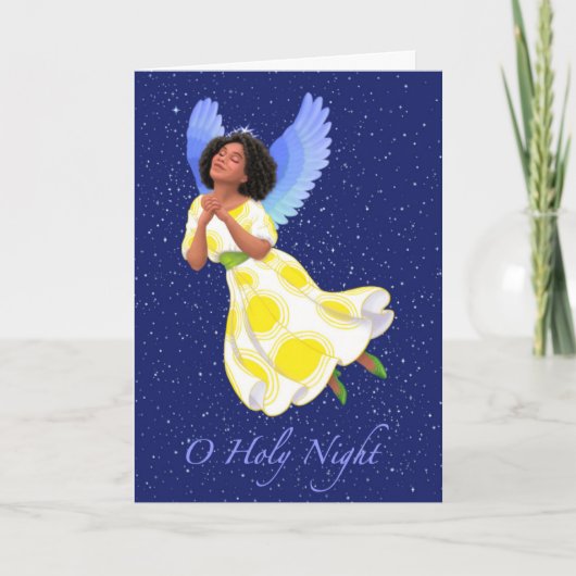 Heilige Night Angel. Wenskaart Kaart (Voorkant)