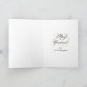 Heilige Night Elegant Script - Gepersonaliseerd ke Feestdagen Kaart (Binnen)