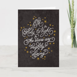 Heilige Night Elegant Script - Gepersonaliseerd ke Feestdagen Kaart
