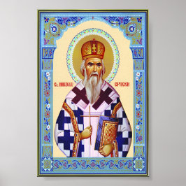 Heilige Nikolaas Servisch Poster
