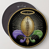Heilige NOLA Trophy (p) Ronde Button 6,0 Cm (Voorkant /achterkant)