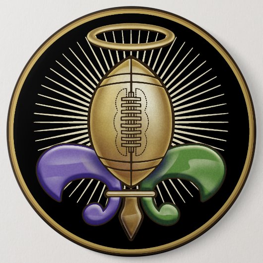 Heilige NOLA Trophy (p) Ronde Button 6,0 Cm (Voorkant)