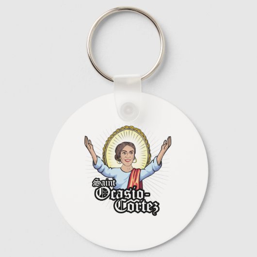 Heilige Ocasio-Cortez Sleutelhanger (Voorkant)