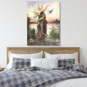 Heilige Olifant (Péri) door Gustave Moreau Canvas Afdruk (Insitu (Slaapkamer))