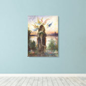 Heilige Olifant (Péri) door Gustave Moreau Canvas Afdruk (Insitu (Houten vloer))