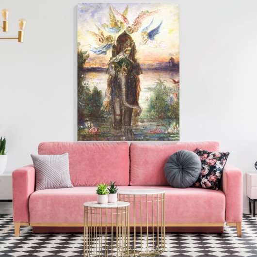 Heilige Olifant (Péri) door Gustave Moreau Canvas Afdruk (Insitu (Woonkamer))