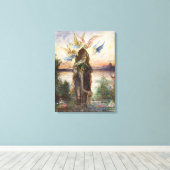 Heilige Olifant (Péri) door Gustave Moreau Canvas Afdruk (Insitu (Houten vloer))