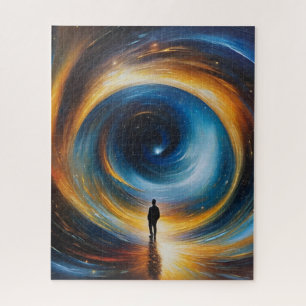 Heilige Onbekende Mens die in Universele Vortex st Legpuzzel