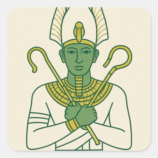 Heilige Osiris Goddelijke Egyptisch God Sticker (Voorkant)