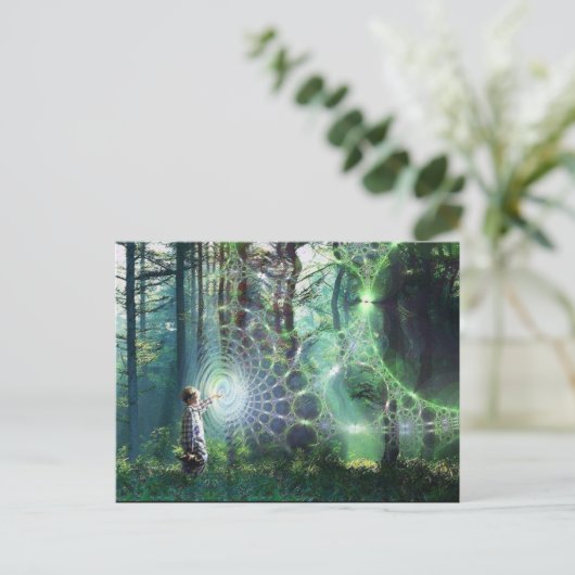 Heilige OverLaughSmile Briefkaart (Staand voorkant)