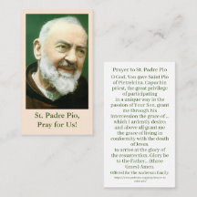 Heilige Padre Pio Gebed Kaart