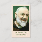 Heilige Padre Pio Gebed Kaart Contactkaartje (Voorkant)