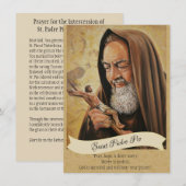 Heilige Padre Pio Lady Mount Carmel Gebed Heilige Kaart (Voorkant / Achterkant)