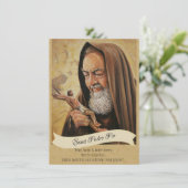 Heilige Padre Pio Lady Mount Carmel Gebed Heilige Kaart (Staand voorkant)