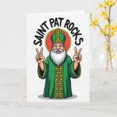 Heilige Pat Rocks Geweldige Kaart (Gele Bloem)