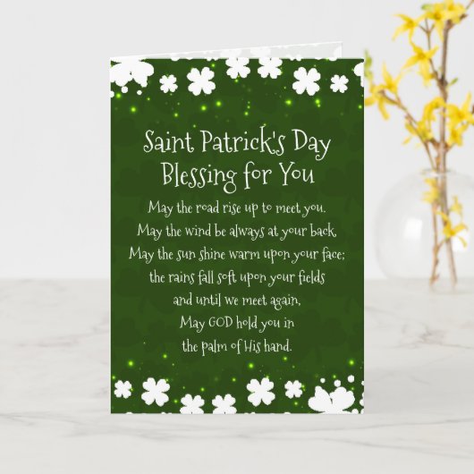 Heilige Patrick-dag zegen voor jou Kaart (Gele Bloem)