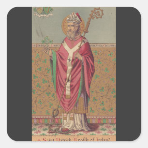 Heilige Patrick van Ierland Heilige Keltische Kuns Vierkante Sticker