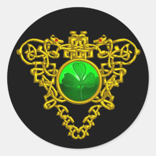 HEILIGE PATRICK'S KELTISCHE HART RONDE STICKER