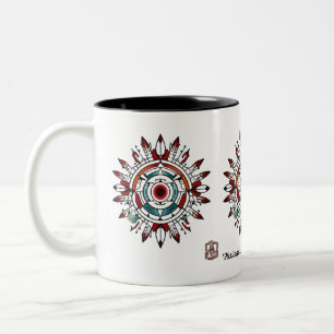 "Heilige Patronen" Tweekleurige Koffiemok