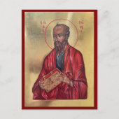 Heilige PAULUS De Apostel Grieks-Orthodoxe Icoon Briefkaart (Voorkant)