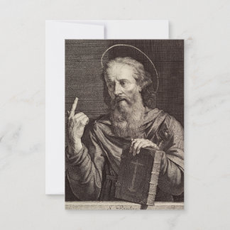Heilige Paulus graveerkaart - Klassieke Kunst Bedankkaart