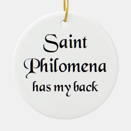 heilige Philomena Keramisch Ornament (Voorkant)
