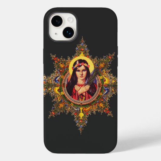 Heilige Philomena Premium Lichtgevende Maagden Mar Case-Mate iPhone Case (Achterkant)
