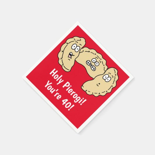 Heilige Pierogi Ik ben 40 grappige Poolse luiers Servet (Hoek)