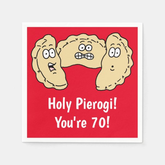Heilige Pierogi Ik ben 70 grappige Poolse luiers Servet (Voorkant)